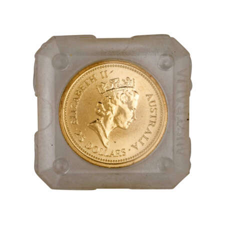 Australien /GOLD - 1/4 oz 'Nugget' - Elisabeth II. 25 Dollars 1987 stgl. - photo 1