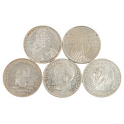 BRD Top 5 / 5 x 5 DM 1952 - 1964 Davon 1 x 5 Mark 'Germanisches Museum'