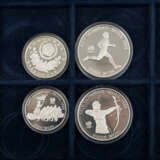 Olympische Spiele 1988 - Thematische Zusammenstellung von 21 Silbermünzen - Foto 3