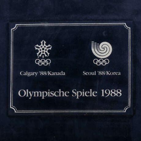 Olympische Spiele 1988 - Thematische Zusammenstellung von 21 Silbermünzen - Foto 7
