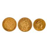 Preussen/GOLD - 2 x 20 Mark 1896 und 1906 A sowie 1 x 10 Mark 1896 A Wilhelm II. Insgesamt ca. 17 - photo 1