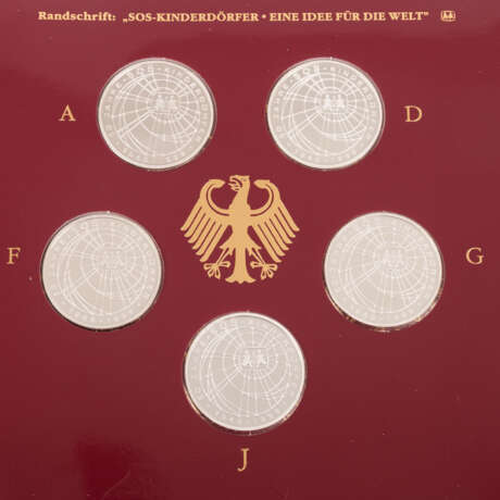 BRD - KMS und Sondermünzen beinhaltet 18 x 5 Gedenkmünzen 10 DM - Foto 5