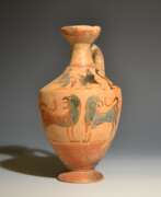 Ancient Art and Excavations. Euboean Lekythos With Griffins