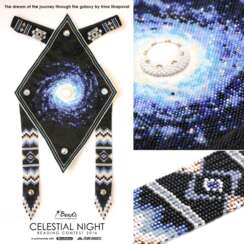 Beaded necklace "the dream of a journey through the galaxy"