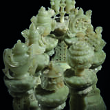 AN EXCEPTIONALLY RARE COMPLETE SET OF PALE GREENISH-WHITE JADE EIGHT BUDDHIST EMBLEMS, BAJIXIANG - photo 3