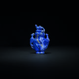 A LAPIS LAZULI `PHOENIX` VASE AND COVER - photo 1