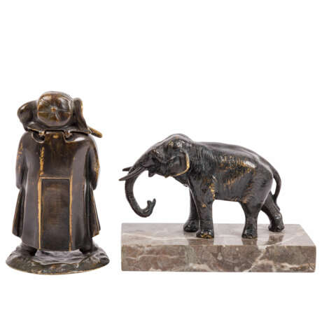 STEVENS and others, set of 2 elephant figures, 19th/20th c., - фото 3