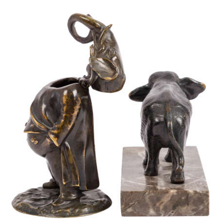 STEVENS and others, set of 2 elephant figures, 19th/20th c., - фото 4