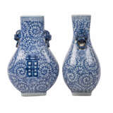 Pair of blue and white vases. CHINA. - Foto 3
