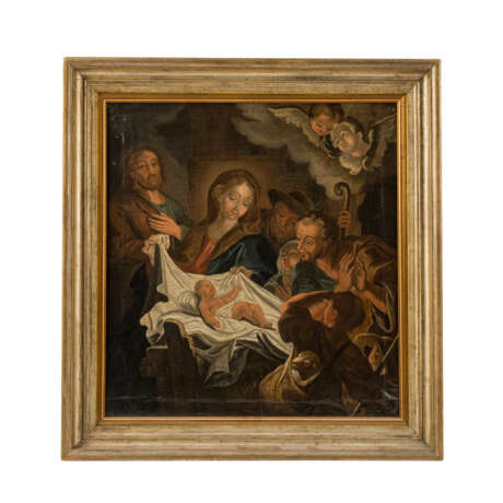 SOUTH GERMAN PAINTER OF THE 18th CENTURY "Birth of Christ - photo 1