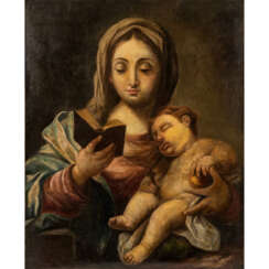 FOLLOWER OF CARLO MARATTA, "Reading Madonna with Child",