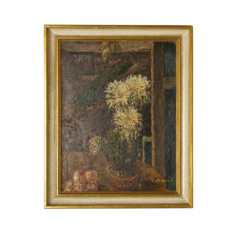 STAMMBACH, EUGEN (1875-1966), "Interior with flowering cactus", - photo 1