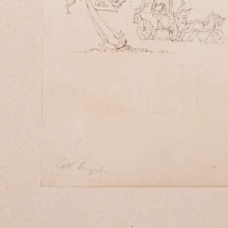 KRETZSCHMER, H., probably Johann Hermann (1811-1890), Illustrated autograph, - Foto 4