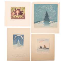 BUCHWALD-ZINNWALD, ERICH (1884-1972), 4 Christmas motifs,
