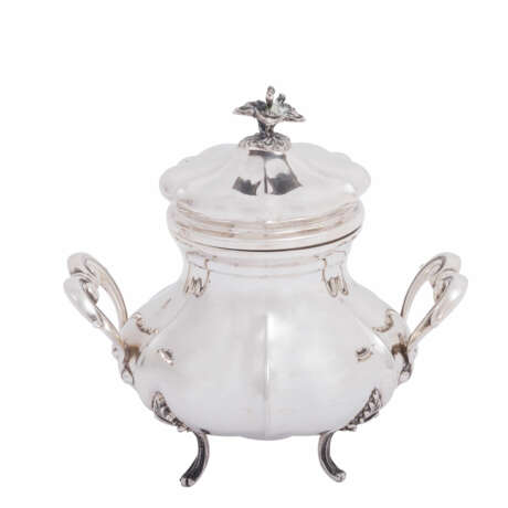 ITALY Sugar bowl with lid, sprinkling spoon attached, 800, 20th c. - Foto 2