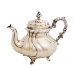 Teapot, 835 silver gilded, 20th c.