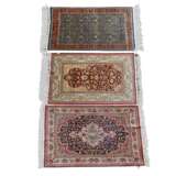 3 oriental carpets made of silk: - Foto 1