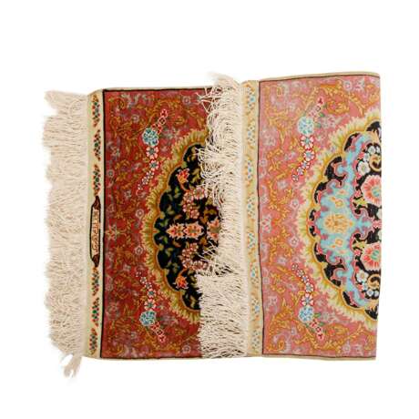 Oriental silk carpet. HEREKE, 20th century, 48x31 cm. - фото 2