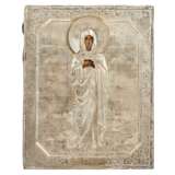 ICON with OCLAD "Standing Mother of God", Russia late 19th/early 20th c., - фото 1