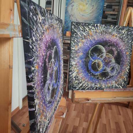 Кольца вселенной Canvas on the subframe Acrylic Abstract art Современное искусстов минск 2022 - photo 2
