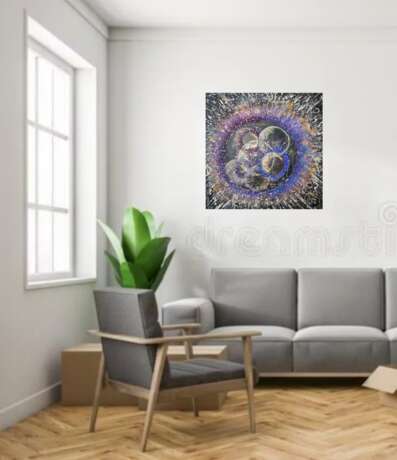 Кольца вселенной Canvas on the subframe Acrylic Abstract art Современное искусстов минск 2022 - photo 3