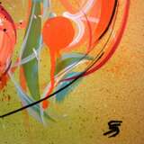 КРЕВЕТКИ С КРАСНОЙ ИКРОЙ Watercolor paper Painting with acrylic Abstract Expressionism фантазийная композиция Russia 2021 - photo 2