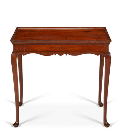 A QUEEN ANNE CHERRYWOOD TRAY-TOP TEA TABLE - photo 1