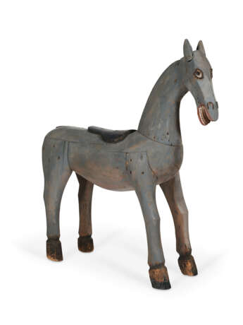 A CARVED AND PAINTED HOBBY HORSE - Foto 1