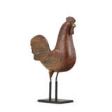 A CARVED AND PAINTED WOOD ROOSTER - фото 2
