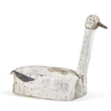 A CARVED AND PAINTED WOOD SWAN DECOY - photo 2