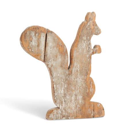 A CARVED AND PAINT-DECORATED WOOD SQUIRREL WEATHERVANE - фото 3