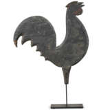 A CARVED AND PAINTED CROWING COCK WEATHERVANE - photo 2