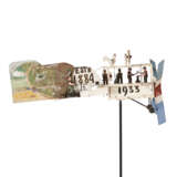 A PAINTED SHEET IRON AND WOOD “AIRPLANE WINDMILL” WITH BLACKSMITH SHOP AUTOMATON - фото 7