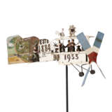 A PAINTED SHEET IRON AND WOOD “AIRPLANE WINDMILL” WITH BLACKSMITH SHOP AUTOMATON - Foto 8
