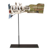 A PAINTED SHEET IRON AND WOOD “AIRPLANE WINDMILL” WITH BLACKSMITH SHOP AUTOMATON - Foto 9
