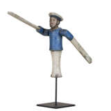 A CARVED AND PAINT-DECORATED SAILOR WHIRLIGIG - Foto 1