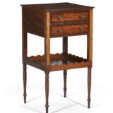 A FEDERAL FIGURED MAPLE AND FLAME BIRCH INLAID-MAHOGANY TWO-DRAWER WORK TABLE - photo 2