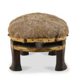 AN UPHOLSTERED AND PAINTED MAPLE FOOTREST IN THE FORM OF A TURTLE - photo 5