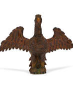 Wilhelm Schimmel (1817-1890). A CARVED AND PAINTED WOOD SPREAD-WINGED EAGLE