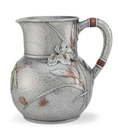 AN AMERICAN SILVER AND MIXED-METAL WATER PITCHER - photo 1