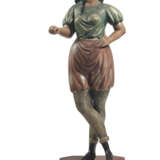 A CARVED AND POLYCHROME PAINT-DECORATED CIGAR STORE FIGURE OF A `THEATRICAL FIGURE` - Foto 1