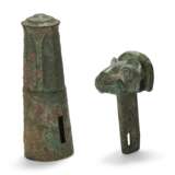 A GROUP OF THREE BRONZE CHARIOT FITTINGS - фото 3