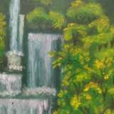 Горный водопад масло на картоне Oil painting Импресионизм Landscape painting Turkey 2022 - photo 2