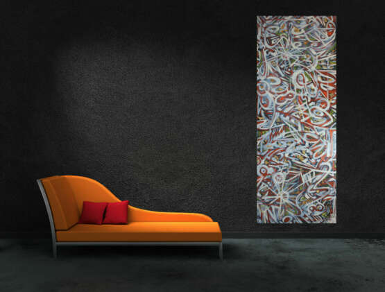 WhiteWiddow Acryl auf Leinwand Sprühfarbe Abstrakte Kunst Modernekunst Heidesee 2022 - Foto 1