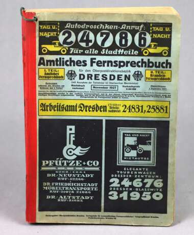 Amtliches Fernsprechbuch Dresden 1927 - photo 1
