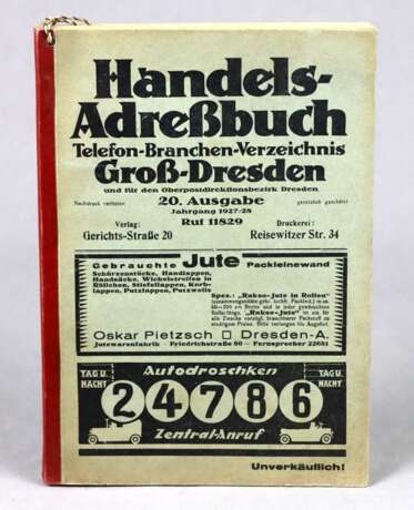 Handels-Adreßbuch Groß-Dresden 1927/28 - Foto 1