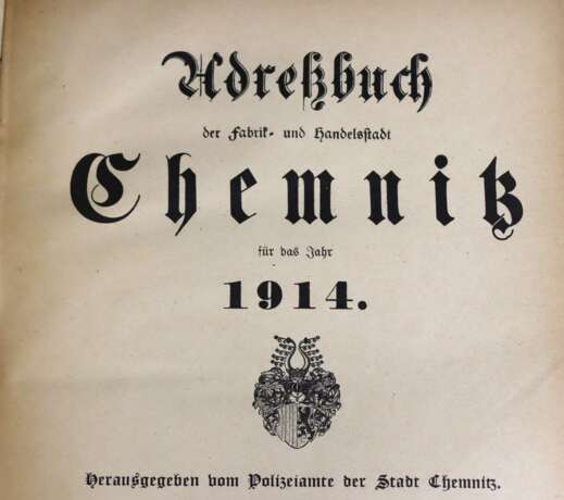 Adreßbuch Chemnitz 1914 - фото 2