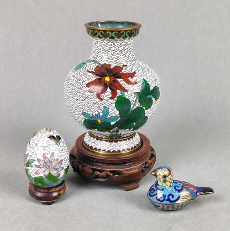 3 Cloisonné Zierteile - Foto 1