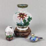 3 Cloisonné Zierteile - Foto 1