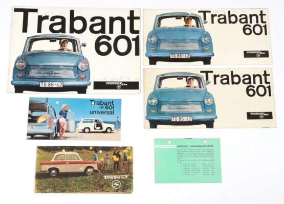 6 Trabant 600 und 601 Prospekte 1950/60er Jahre - photo 1